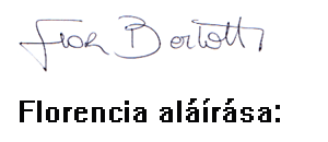 Floricienta autogrammja